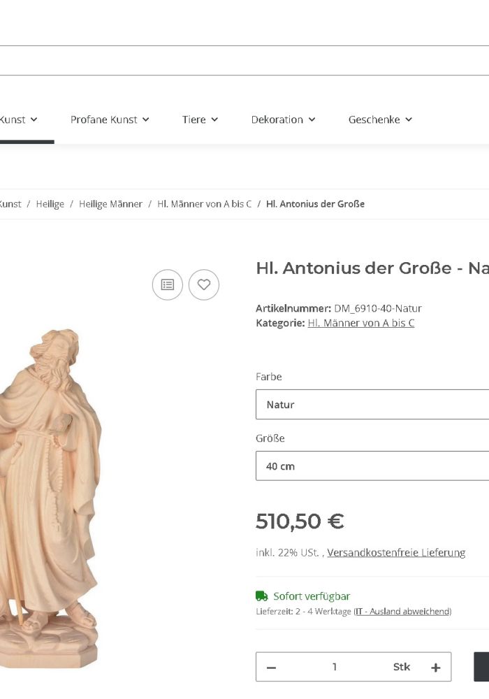 heiliger  antonius der grosse