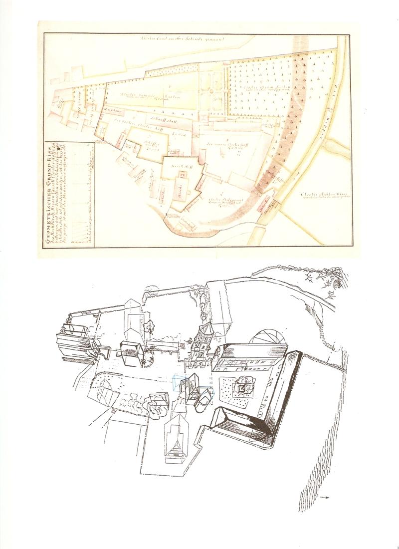 Historischer Grundriss und neuer Plan