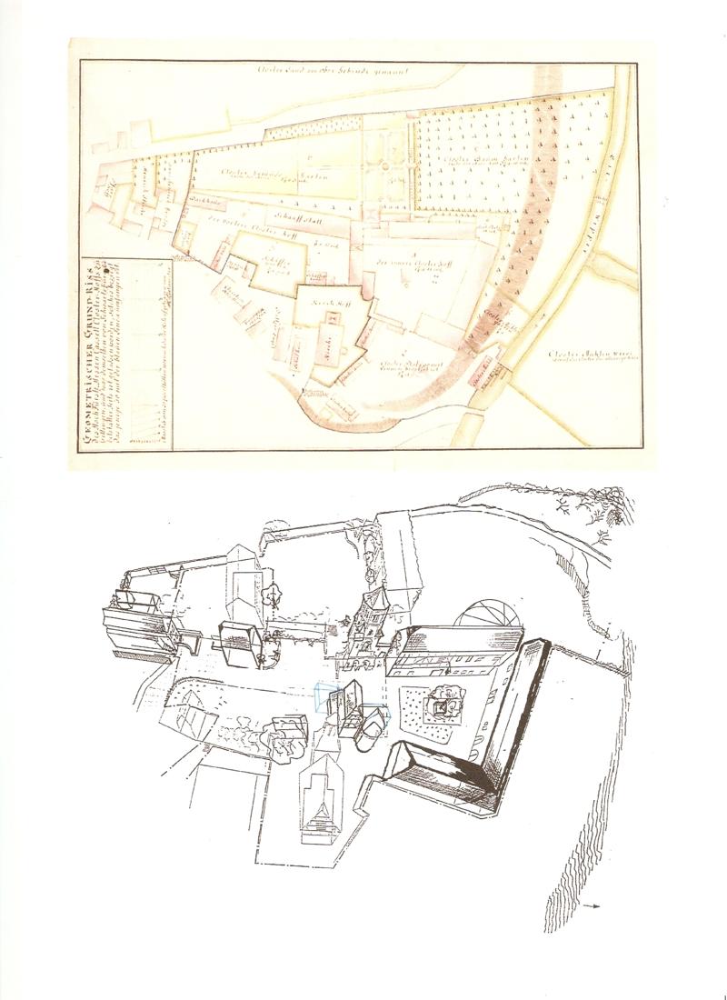 Historischer Grundriss und neuer Plan