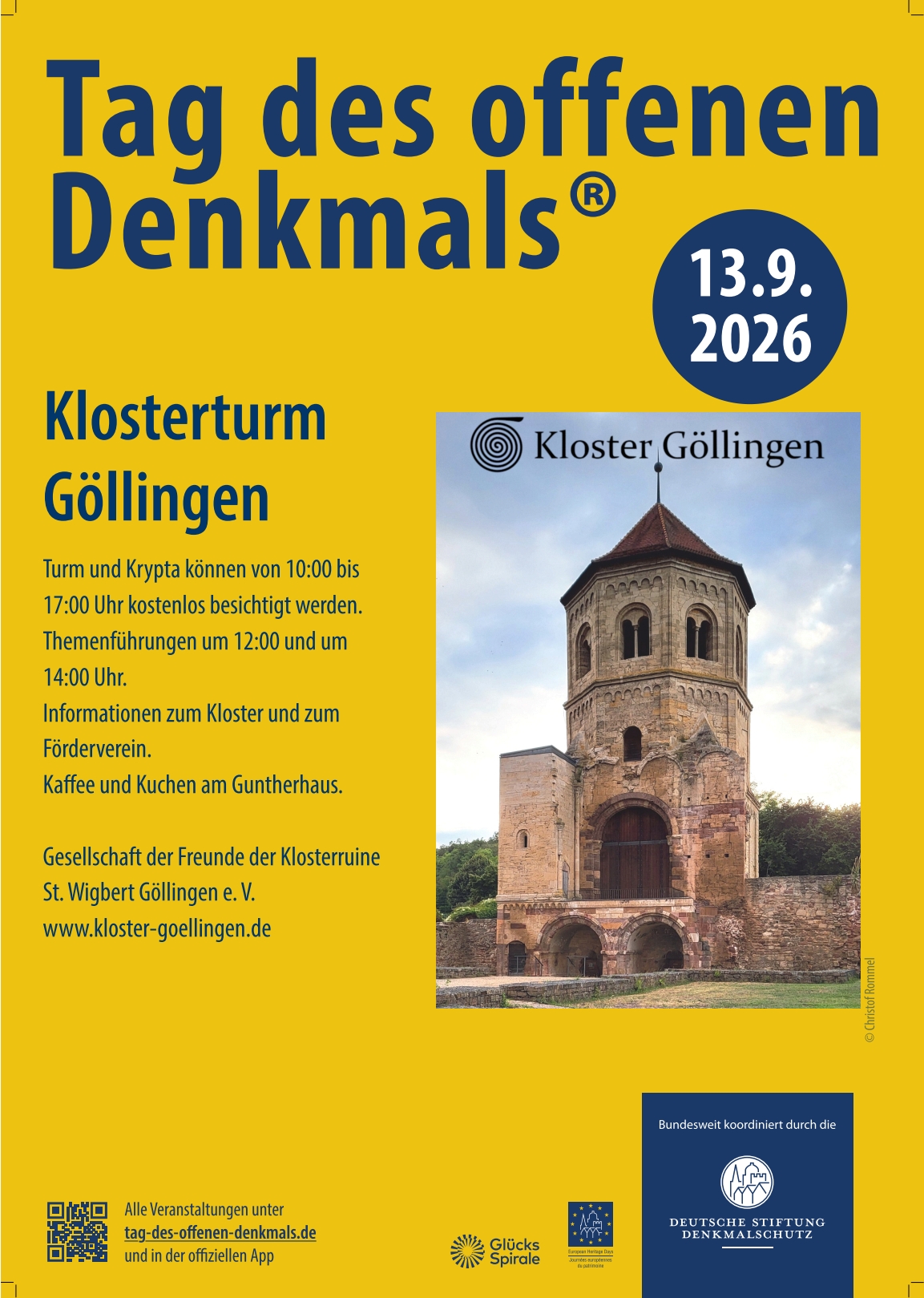 Tag des offenen Denkmals 2026 am Kloster Göllingen